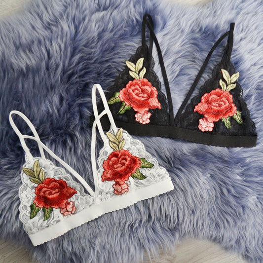 Good For You Embroidered Lace Bra